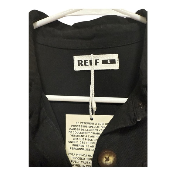 Reef Black Long Sleeve Romper with Pockets Size Small beach,festival NWT - Picture 4 of 4
